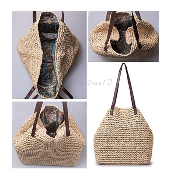 New Straw Beach Bag Tote - Picture 6 of 8